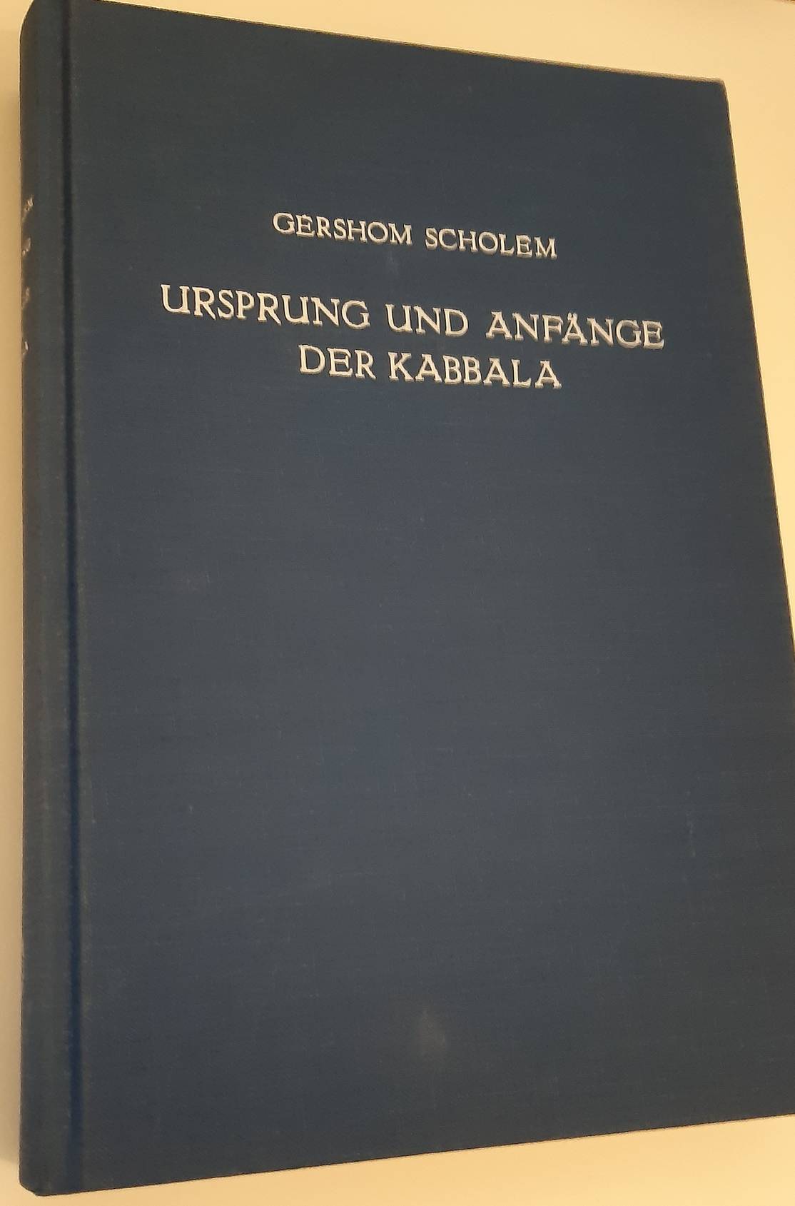 SCHOLEM, GERSHOM. Ursprung und Anfänge der Kabbala.
(Studia judaica, Band III)