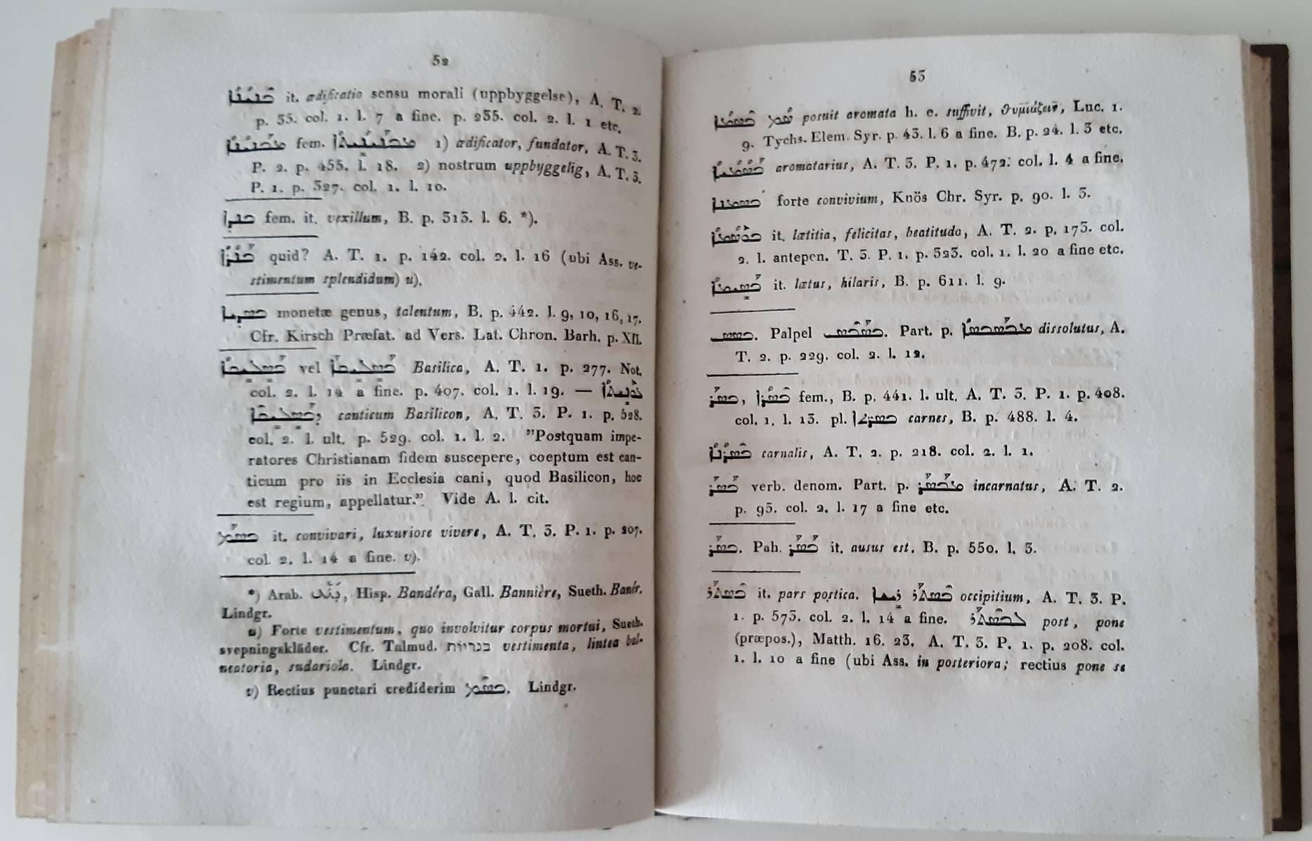 AGRELL, CAROLI M. (1764-1840). Supplementa ad lex. syr. castellianum. (18 parts.)