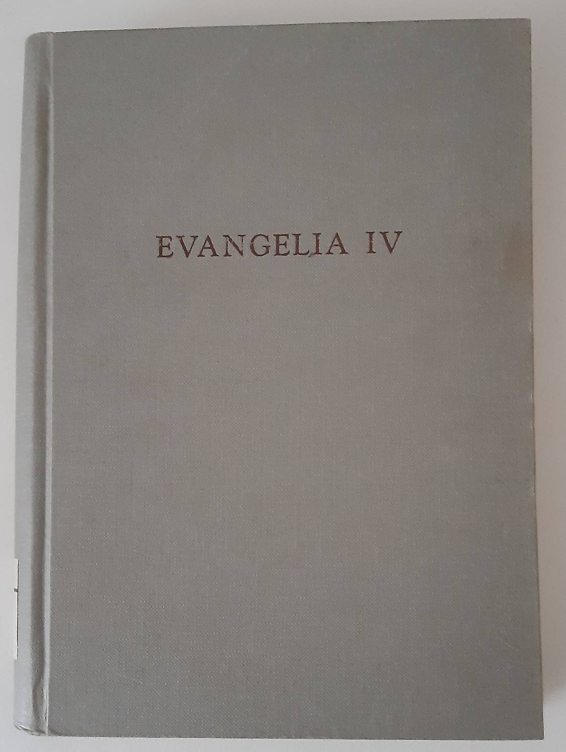 Novum Testamentum. Evangelia IV. (Pontificia commissio pro nova vulgata bibliorum editione).