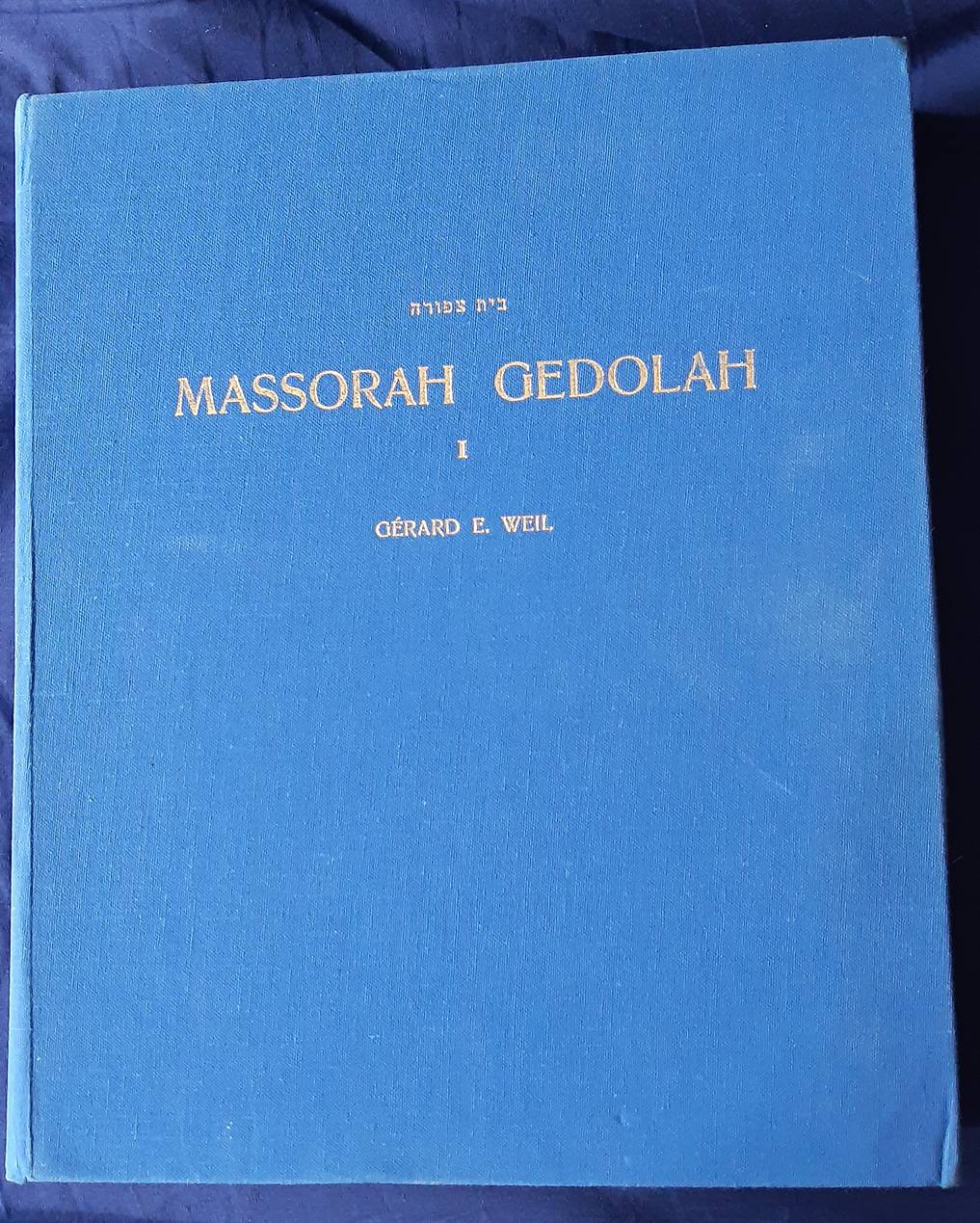 WEIL, GERARD E. (ed.). Massorah Gedolah iuxta codicem leningradensem B 19 a. Volumen 1: Catalogi.