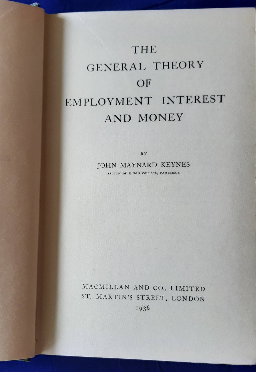 KEYNES, JOHN MAYNARD. The general theory of employment interest and money.