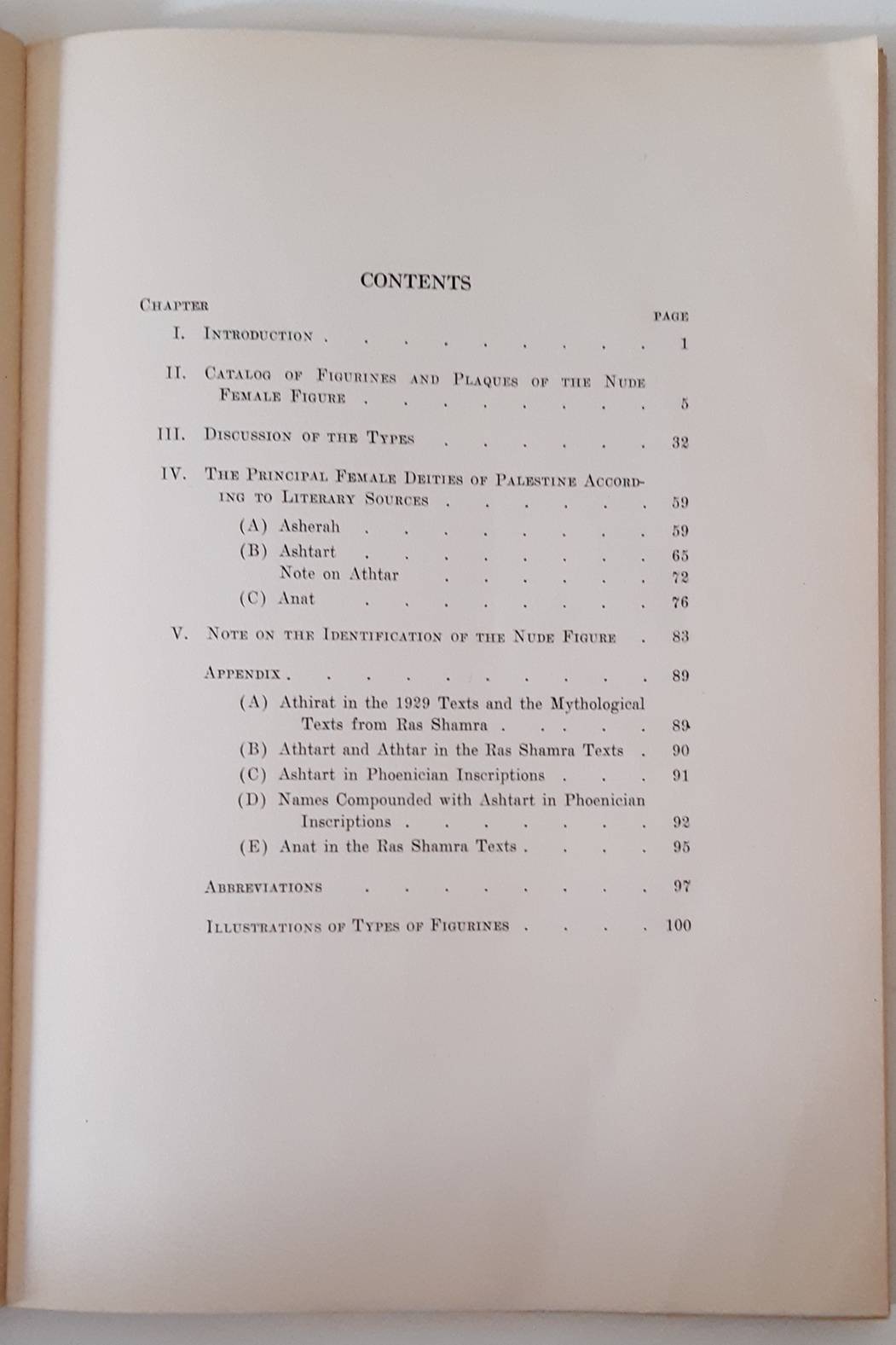 PRITCHARD, JAMES B. Palestinian figurines in relation to certain goddesses known through literature. (American Oriental Series 24).