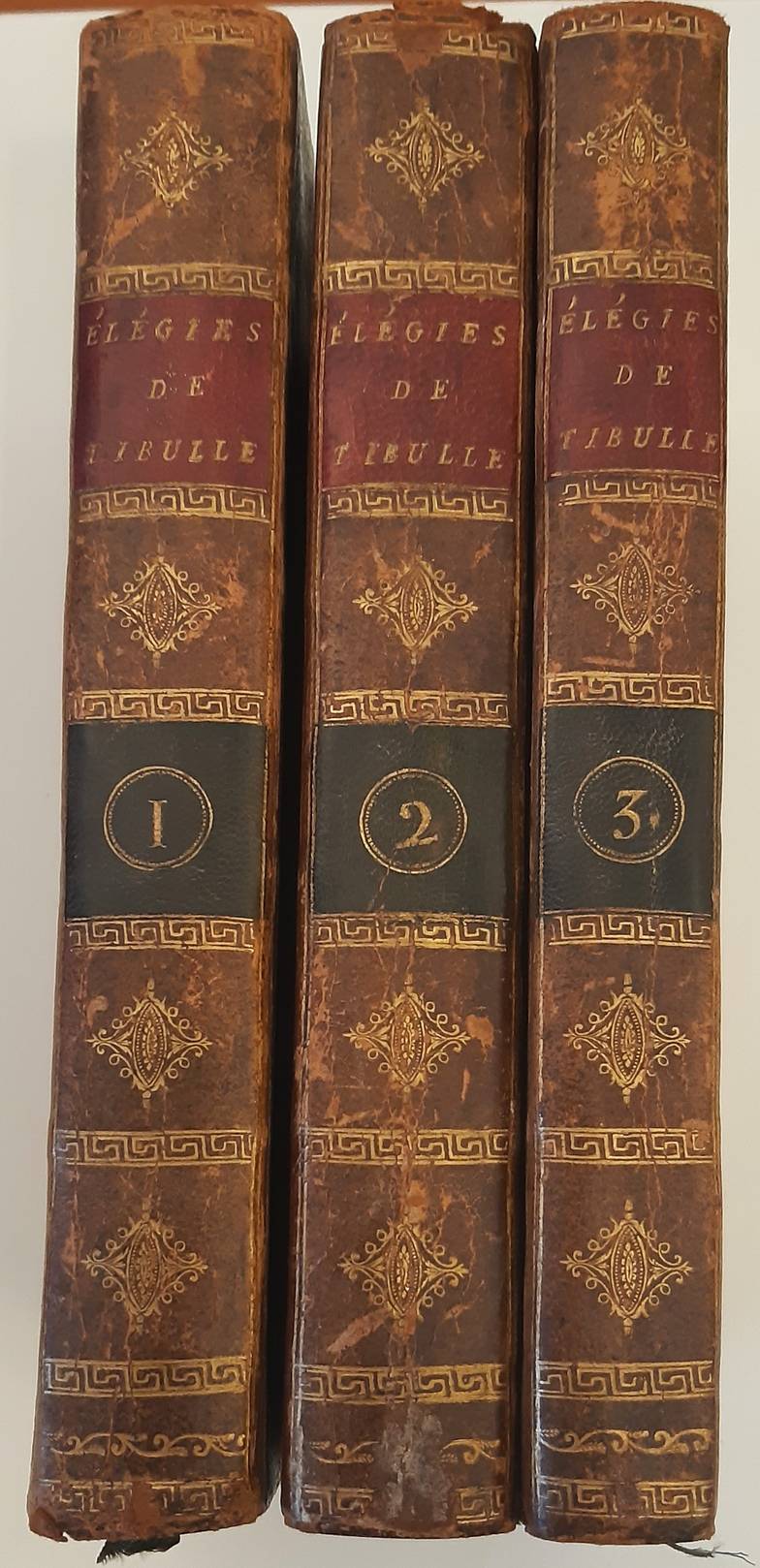MIRABEAU (Honoré Gabriel Riqueti, comte de) (1749-1791)Mirabeau)MIRABEAU, Honoré Gabriel Riquetti, comte  Élégies de Tibulle, Avec des notes et recherches de Mythologie, d'Histoire et de Philosophie; suivies des Baisers de Jean Second; traduction nouvelle, Adressée du Donjeon de Vincennes, par Mirabeau, l'aîne, à Sophie Ruffey. 3 vols.