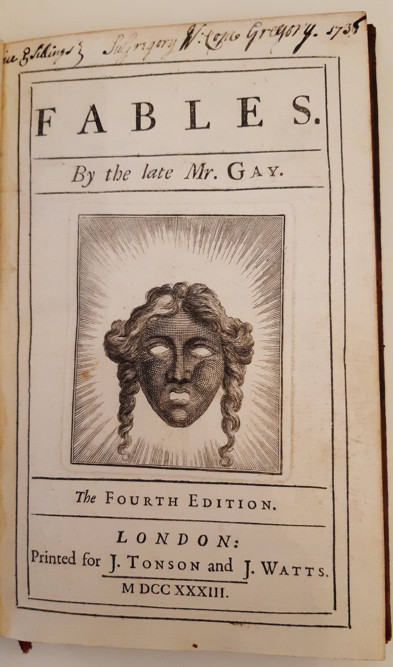 GAY, JOHN (1685-1732). Fables. By the late Mr. Gay. The Fourth Edition. 2 volumes.