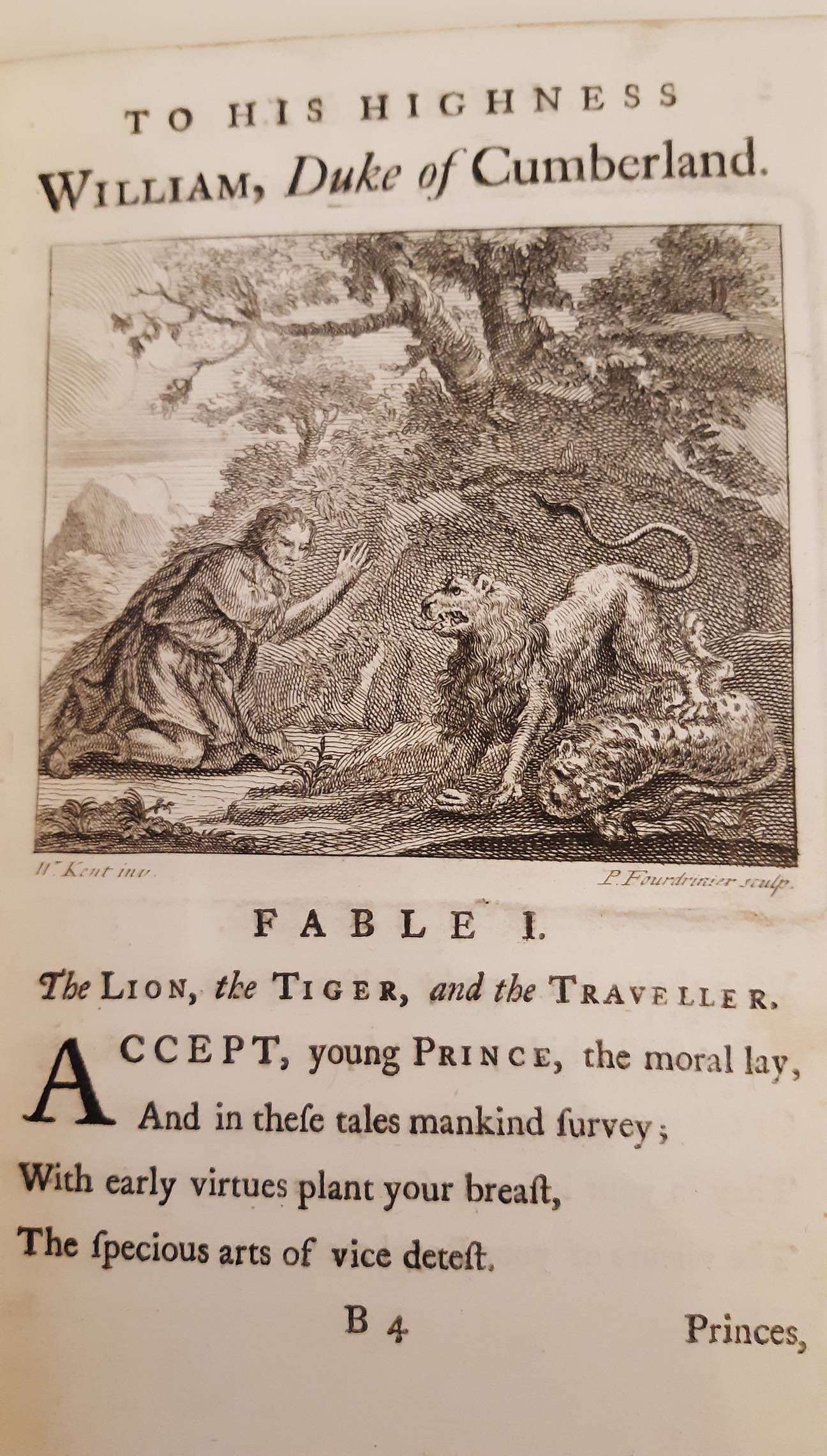 GAY, JOHN (1685-1732). Fables. By the late Mr. Gay. The Fourth Edition. 2 volumes.