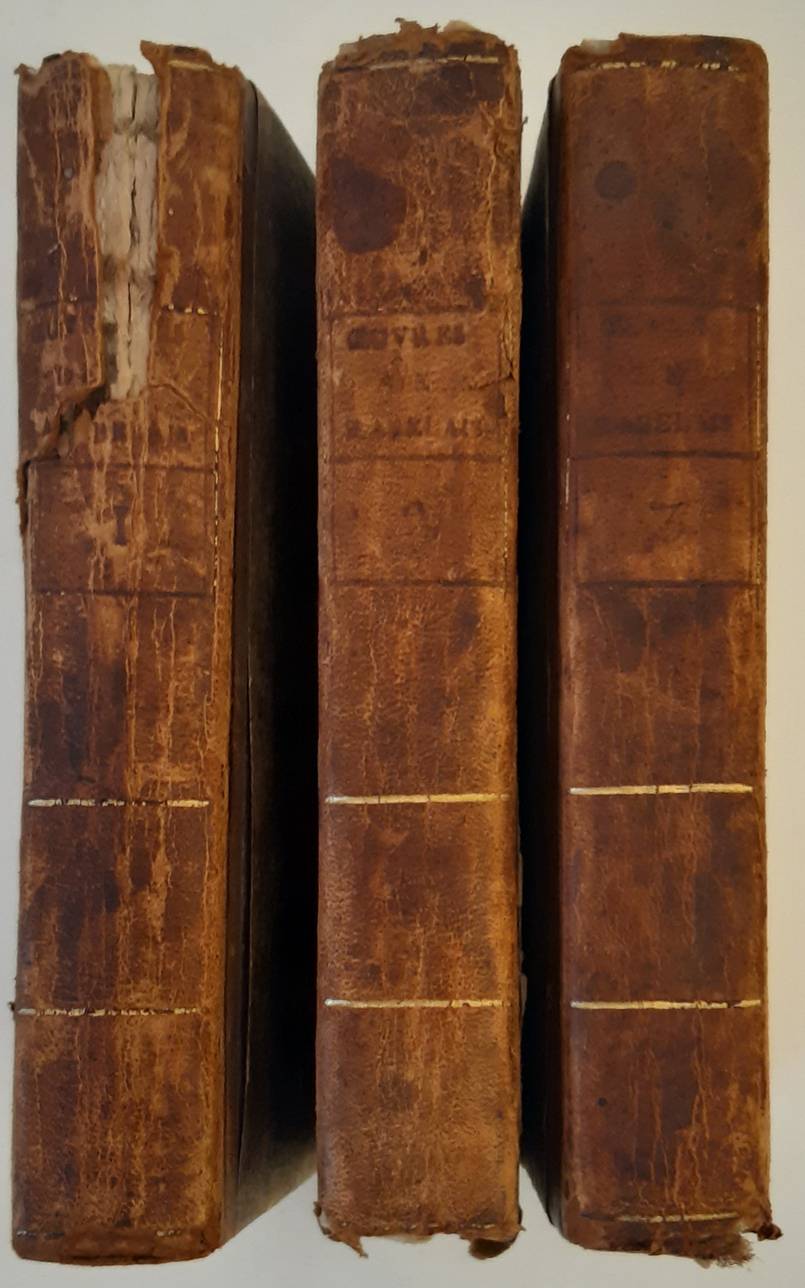 RABELAIS, FRANÇOIS. Oeuvres de Maitre Rabelais; Anciennement publiées sous le titre de Faits et Dicts du Grand Gargantua, et de Pantagruel...Edition nouvelle. 3 vols.