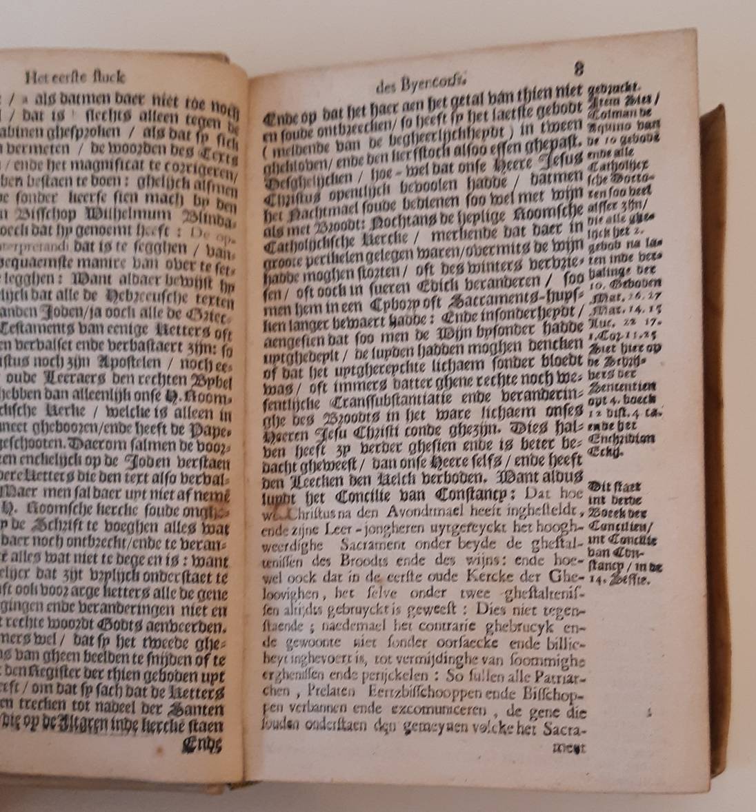 MARNIX, PHILIPS VAN (VAN ST. ALDEGONDE) (1540-1598). De Byen-corf der H. Roomscher Kercke door Philips Marnix van St. Aldegond. By den Auteur Vergroot ende Vermeerdert.